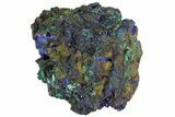 Sparkling Azurite Crystals with Malachite - Laos #170029-1
